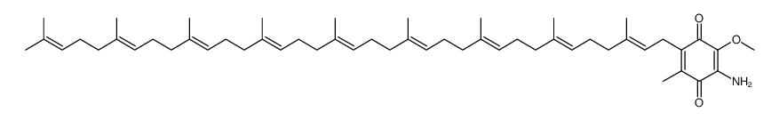 2-Amino-3-methoxy-6-methyl-5-(3,7,11,15,19,23,27,31,35-nonamethyl-2,6,10,14,18,22,26,30,34-hexatriacontanonenyl)-2,5-cyclohexadiene-1,4-dione结构式