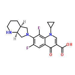 1-cyclopropyl-6,8-difluoro-4-oxo-7-((4aR,7aR)-tetrahydro-1H-pyrrolo[3,4-b]pyridin-6(2H,7H,7aH)-yl)-1,4-dihydroquinoline-3-carboxylic acid Structure