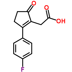 [2-(4-FLUORO-PHENYL)-5-OXO-CYCLOPENT-1-ENYL]-ACETIC ACID structure