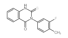 3-(3-氟-4-甲基苯基)-2-疏基喹唑啉-4(3h)-酮结构式