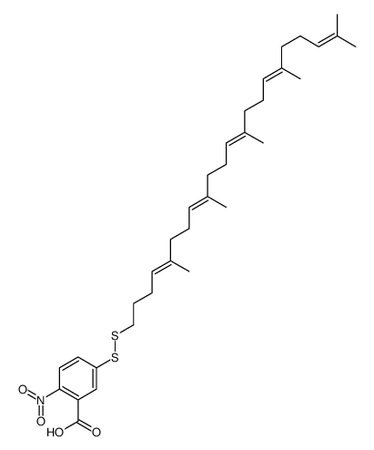 3-carboxy-4-nitrophenyldithio-1,1',2-trisnorsqualene结构式