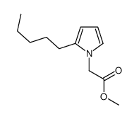 methyl 2-(2-pentylpyrrol-1-yl)acetate Structure