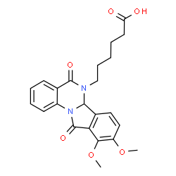 6-(9,10-Dimethoxy-5,11-dioxo-6a,11-dihydro-5H-isoindolo[2,1-a]quinazolin-6-yl)-hexanoic acid structure