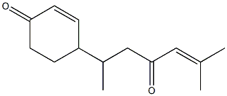 4-(6-Methyl-4-oxohept-5-en-2-yl)cyclohex-2-en-1-one结构式