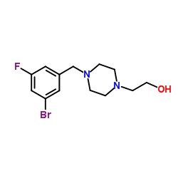 2-[4-(3-Bromo-5-fluorobenzyl)-1-piperazinyl]ethanol Structure