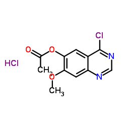 4-Chloro-6-acetoxy-7-methoxyquinazoline hydrochloride structure