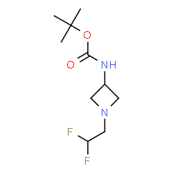 N-[1-(1-(2,2-二氟乙基)氮杂环丁烷-3-基]氨基甲酸叔丁酯结构式