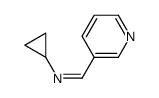 Cyclopropanamine, N-(3-pyridinylmethylene)- (9CI) Structure