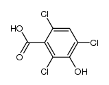 2,4,6-trichloro-3-hydroxy-benzoic acid结构式