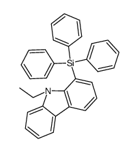 (9-ethyl-carbazol-1-yl)-triphenyl-silane结构式