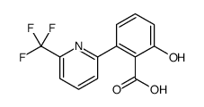 2-hydroxy-6-[6-(trifluoromethyl)pyridin-2-yl]benzoic acid结构式
