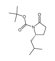 (R)-tert-butyl 2-isobutyl-5-oxopyrrolidine-1-carboxylate Structure