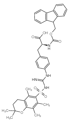 (s)-fmoc-(4-pmc-gyanidino)-phenylalanine structure