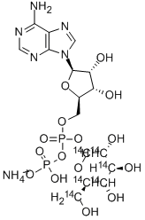 ADENOSINE 5'-DIPHOSPHO-(D-GLUCOSE-UL-14C) AMMONIUM SALT Structure