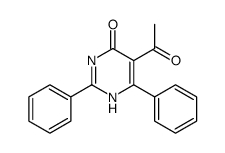5-acetyl-2,6-diphenyl-1H-pyrimidin-4-one结构式
