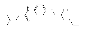 (+/-)-[2-[4-(3-ethoxy-2-hydroxypropoxy)phenylcarbamoyl]ethyl]dimethylamine Structure