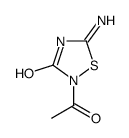 1,2,4-Thiadiazol-3(2H)-one, 2-acetyl-5-amino- (9CI) structure