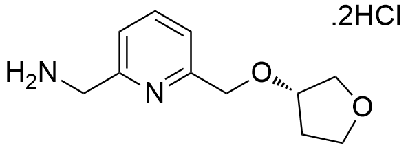 (S)-(6-(((tetrahydrofuran-3-yl)oxy)methyl)pyridin-2-yl)methanamine结构式