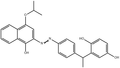 2-[4-[1-(2,5-Dihydroxyphenyl)ethyl]phenylazo]-4-isopropoxy-1-naphthol picture