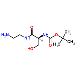 [1-(2-Amino-ethylcarbamoyl)-2-hydroxy-ethyl]-carbamic acid tert-butyl ester Structure