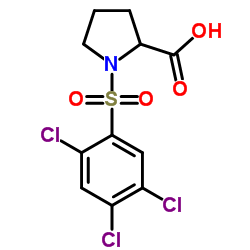 1-[(2,4,5-TRICHLOROPHENYL)SULFONYL]-2-PYRROLIDINECARBOXYLIC ACID结构式