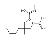N-Methylcarbamic acid 2-(carbamoyloxymethyl)-2-methylhexyl ester结构式