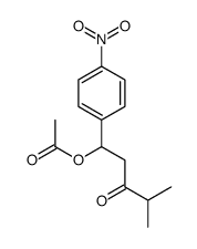 [4-methyl-1-(4-nitrophenyl)-3-oxopentyl] acetate结构式