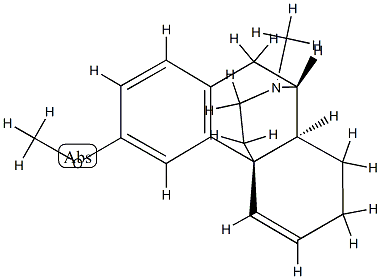 (9α,13α,14α)-5,6-Didehydro-3-methoxy-17-methylmorphinan Structure