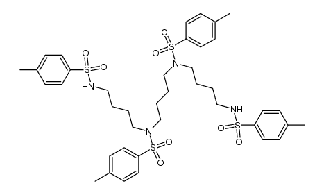 N1,N5,N10,N14-tetra(p-toluenesulfonyl)-1,14-diamino-5,10-diazatetradecane Structure