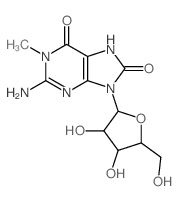 Guanosine,7,8-dihydro-1-methyl-8-oxo- (9CI) Structure