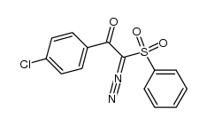 1-(4-chlorophenyl)-2-diazo-2-(phenylsulfonyl)ethanone结构式