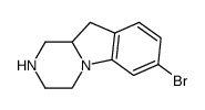 (RS) 7-bromo-1,2,3,4,10,10a-hexahydropyrazino[1,2-a]indole结构式