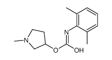 N-(2,6-Dimethylphenyl)carbamic acid 1-methyl-3-pyrrolidinyl ester结构式