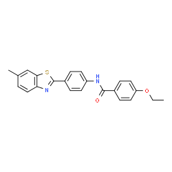 4-ethoxy-N-(4-(6-methylbenzo[d]thiazol-2-yl)phenyl)benzamide结构式