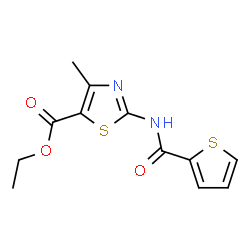 4-methyl-2-[(2-thienylcarbonyl)amino]-5-Thiazolecarboxylic acid ethyl ester结构式