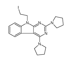 9-(2-iodoethyl)-2,4-dipyrrolidin-1-ylpyrimido[4,5-b]indole Structure