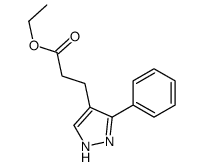 ethyl 3-(5-phenyl-1H-pyrazol-4-yl)propanoate结构式
