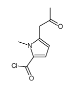 1H-Pyrrole-2-carbonylchloride,1-methyl-5-(2-oxopropyl)-(9CI) Structure