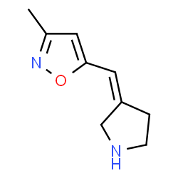 Isoxazole, 3-methyl-5-[(Z)-3-pyrrolidinylidenemethyl]- (9CI) Structure