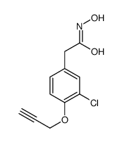 2-[3-Chloro-4-(2-propynyloxy)phenyl]acetohydroxamic acid Structure