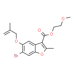 2-methoxyethyl 6-bromo-2-methyl-5-((2-methylallyl)oxy)benzofuran-3-carboxylate结构式