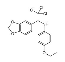 N-[1-(1,3-benzodioxol-5-yl)-2,2,2-trichloroethyl]-4-ethoxyaniline结构式