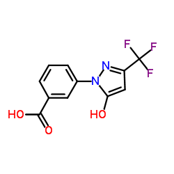 3-[5-Hydroxy-3-(trifluoromethyl)-1H-pyrazol-1-yl]benzoic acid Structure