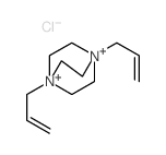 1,4-Diazoniabicyclo[2.2.2]octane,1,4-di-2-propen-1-yl-, chloride (1:2) structure