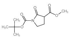1-O-tert-butyl 3-O-methyl 2-oxopyrrolidine-1,3-dicarboxylate结构式