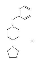 Piperidine,1-(phenylmethyl)-4-(1-pyrrolidinyl)-, hydrochloride (1:2) Structure