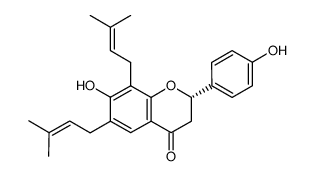 7,4'-Dihydroxy-6,8-diprenylflavanone结构式