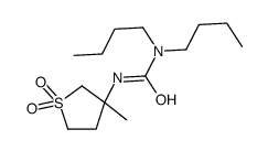 1,1-dibutyl-3-(3-methyl-1,1-dioxothiolan-3-yl)urea结构式