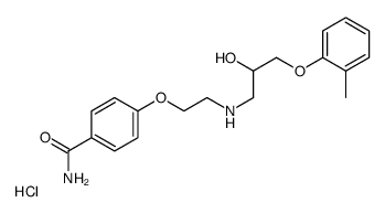 4-[2-[[2-hydroxy-3-(2-methylphenoxy)propyl]amino]ethoxy]benzamide,hydrochloride Structure