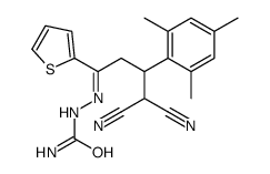 [[4,4-dicyano-1-thiophen-2-yl-3-(2,4,6-trimethylphenyl)butylidene]amino]urea Structure